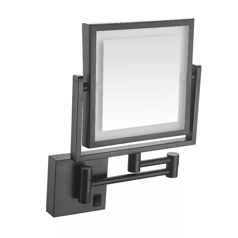 Adjustable LED Makeup Mirror with 3X Magnification and 360° Rotation