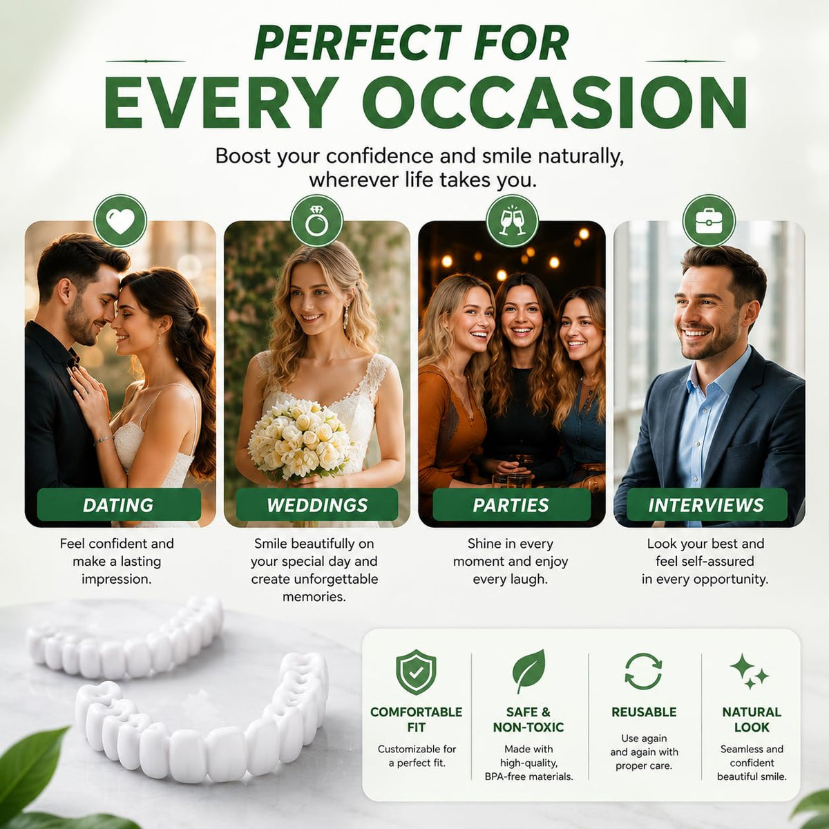 Temporary Tooth Replacement Kit - Custom-Fit Natural Smile Enhancer