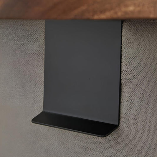 Adjustable Clip-On Table for Sofa Arm – Sturdy Walnut Finish