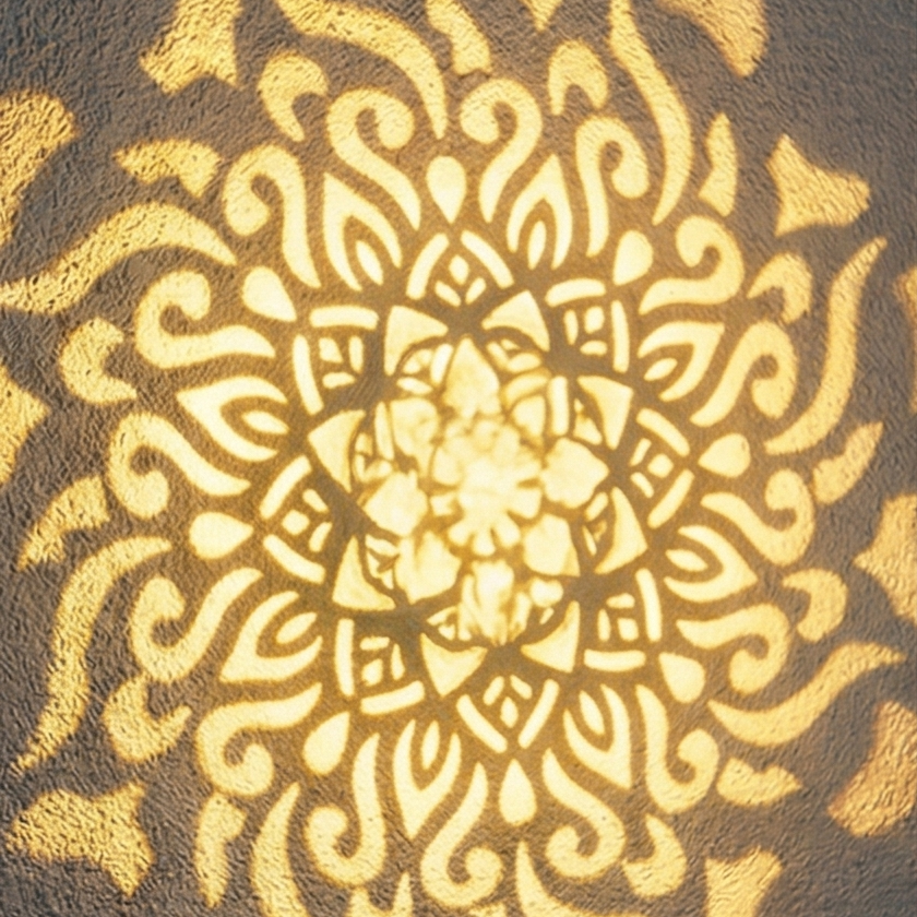 Outdoor Solar Mandala Projector with Auto Dusk Sensor – Beautiful Patio Lighting