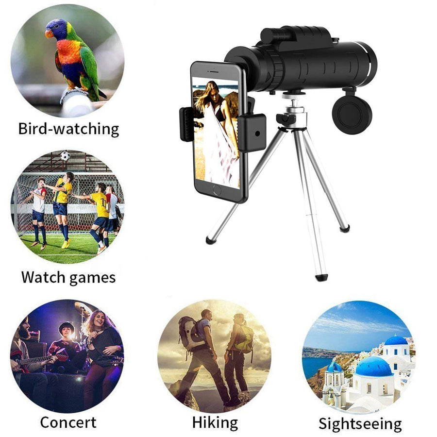 Portable High-Definition Monocular with Smartphone Adapter