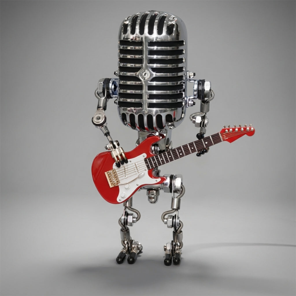 Guitar-Inspired Table Lamp with Warm LED Light - Fun Design for Cozy Atmosphere
