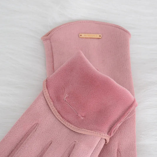 Women's Touchscreen Gloves with Cashmere Lining - Warm Winter Wear