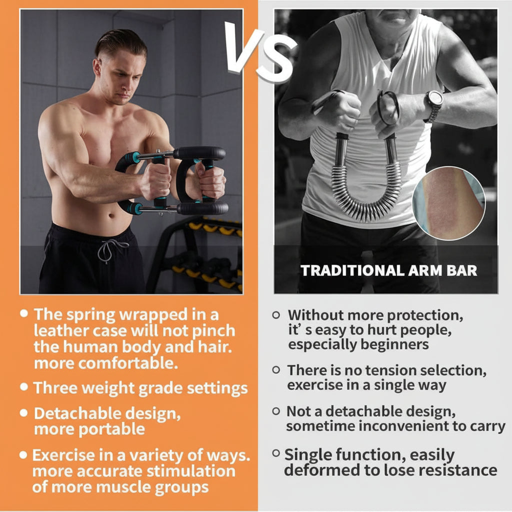Adjustable Resistance Workout Bar for Home Use – Portable Muscle Strengthener