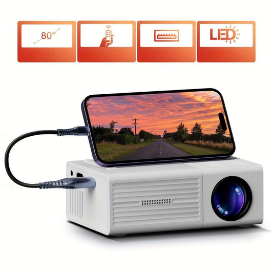 3000 Lumen LED Projector - Portable Mini Projector for Movies & Gaming