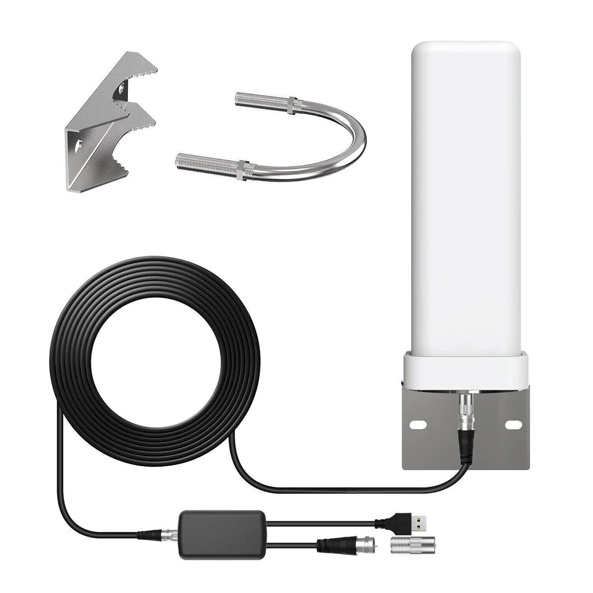 360° Outdoor HDTV Antenna with Smart Signal Booster – 460-Mile Range for Clear HD Channels