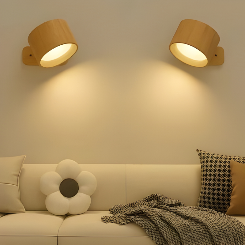 Versatile Wireless Wall Lamp with 360° Adjustability and Touch Controls