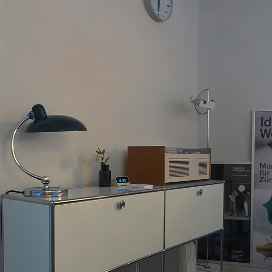Adjustable Metal Desk Lamp with Dome Shade - Vintage Style Lighting