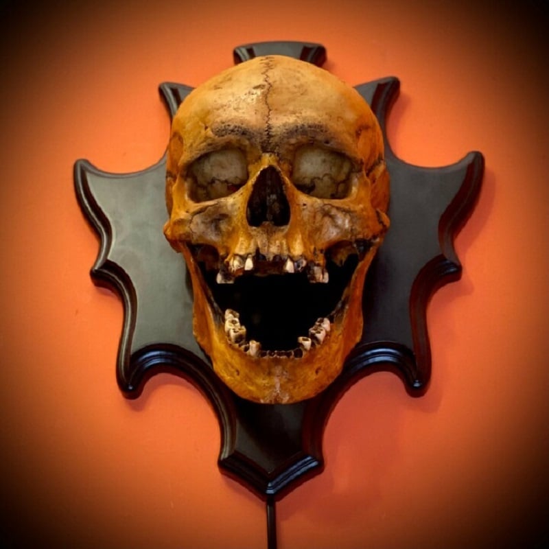 Gothic Glow Skull Lamp with Sound Effects
