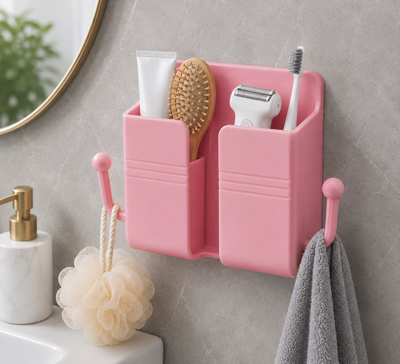 Entryway Organizer Rack for Keys and Mail - Wall Mounted Storage with Compartments for Kitchen and Office