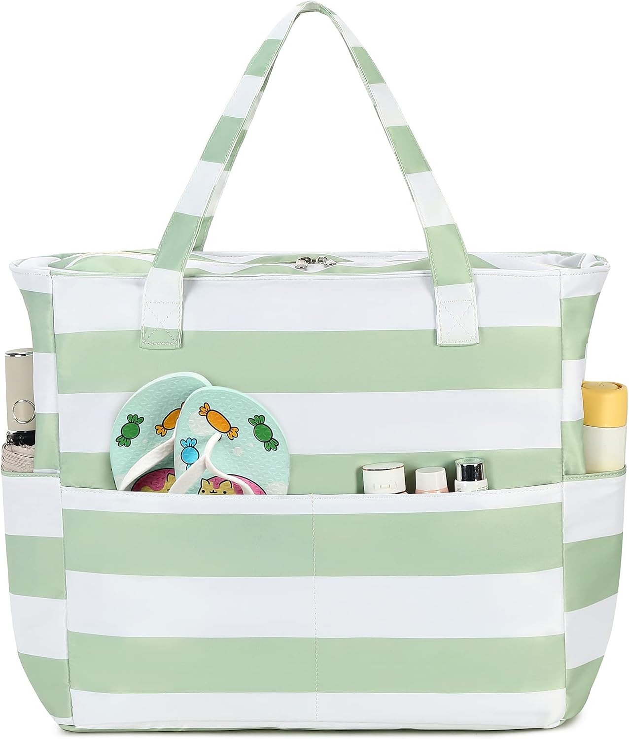 Spacious Outdoor Tote with Waterproof Wet Storage Compartment
