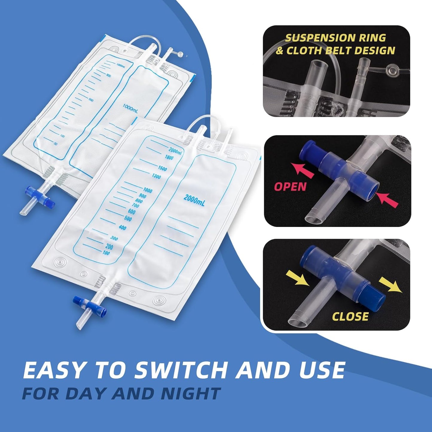 Adjustable Strap Wearable Urine Collector | Comfortable Design for Accurate Measurement
