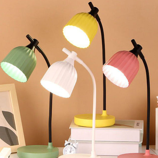 Adjustable Brightness LED Desk Lamp - Modern Minimalist for Small Areas