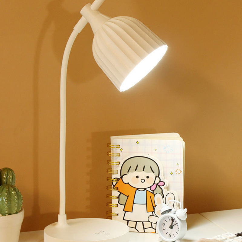 Adjustable Brightness LED Desk Lamp - Modern Minimalist for Small Areas