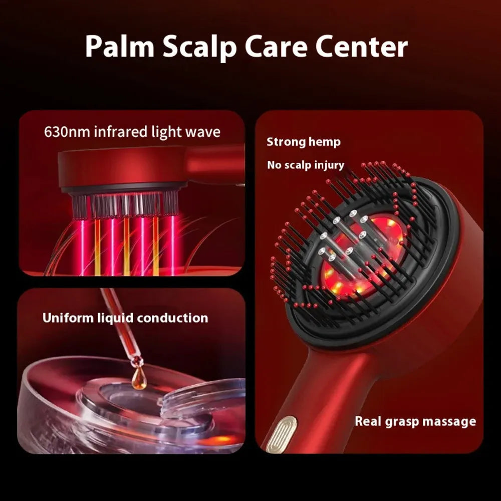 Scalp Massager with Microcurrent and Red Light Therapy for Hair Growth
