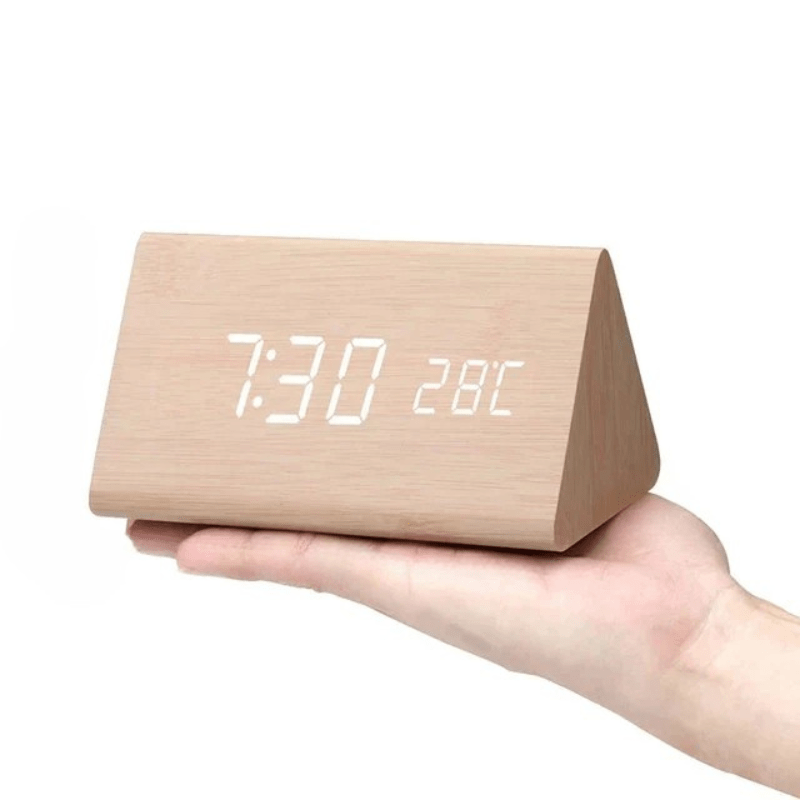 Table Clock with Triangular LED Display