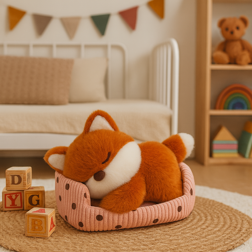 Plush Toy of a Fox for Comforting Sleep