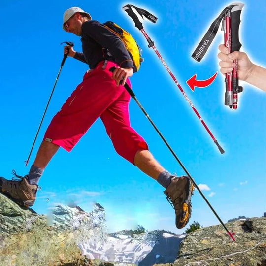 Versatile Hiking Support Poles - Compact & Adjustable
