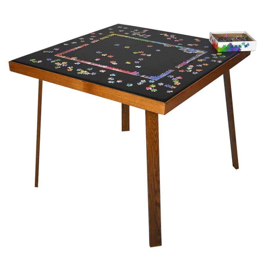 Premium Oak Folding Game Table for Card Nights