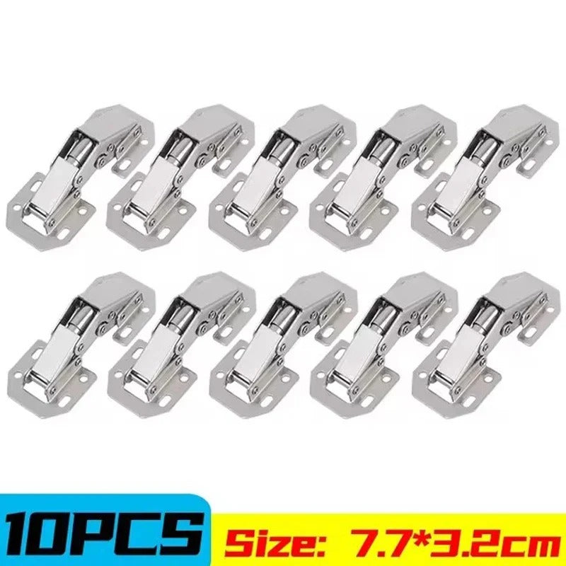 Quiet Glide Cabinet Hinges with Soft Close Mechanism, 10-Pack