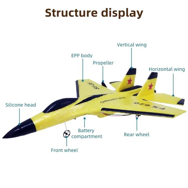 Easy Launch RC Glider with Dual Channel Remote and LED Lights