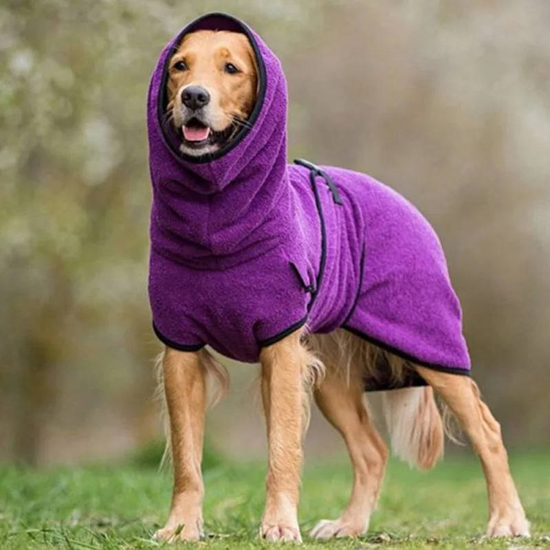 Winter Coat for Dogs - Waterproof Plush Jacket with Reflective Strips, Velcro and Harness Opening, Available in Sizes S to 5XL, 6 Colors