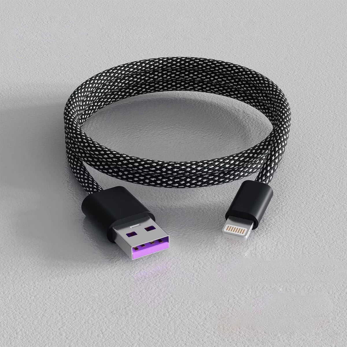 3.3ft Braided Charging Cable with Magnetic Ends and Self-Coiling Design