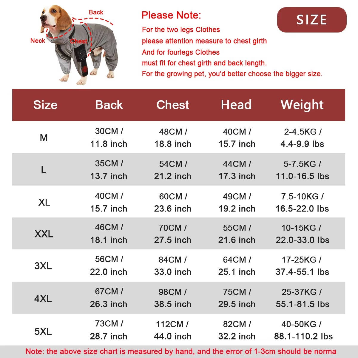 Reflective Waterproof Dog Rain Jacket with Hood and Treat Pocket, M to 5XL