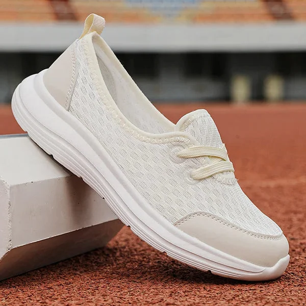 Mesh Walking Shoes for Women with Soft Sole and Triple Arch Support