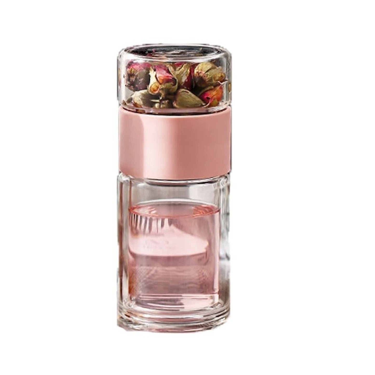 Insulated Glass Tea Infuser Bottle with Stainless Steel Filter, 200-300ml