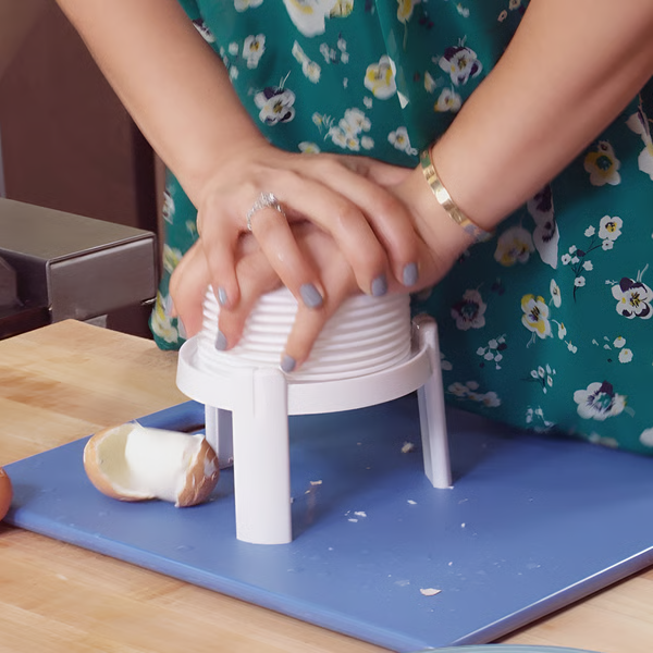 One-Step Shell Remover for Boiled Eggs with Hand Safety Feature