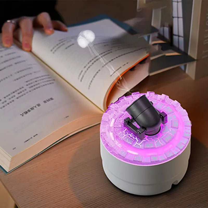 Essential Oil Diffuser and Humidifier with Rotating LED Volcano Light