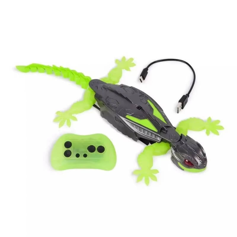 Interactive Wall-Crawling Lizard Toy with Illuminated Eyes