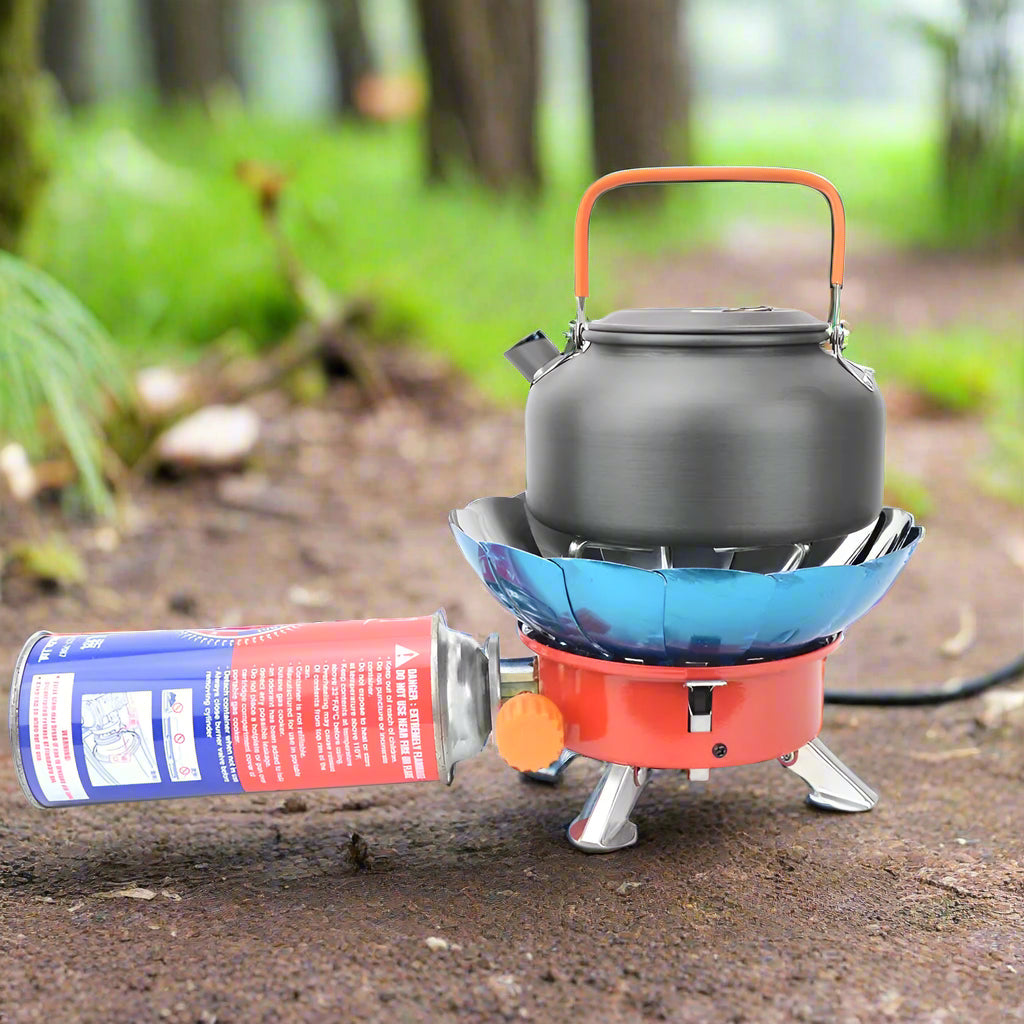 Portable Gas Stove with 2800W Burner, Windproof and Foldable for Camping, Includes Storage Bag