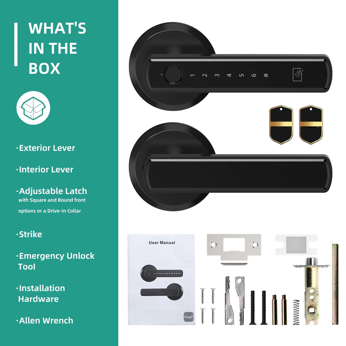 Smart Biometric Door Lock with Touchscreen Access and Key Fob