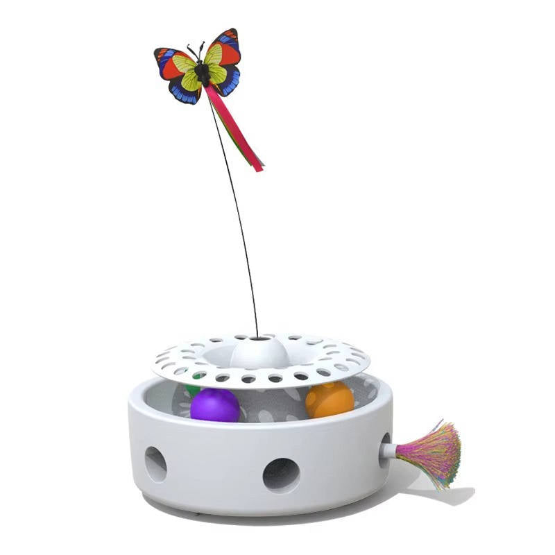 Engaging 3-in-1 Smart Cat Play Station with USB Power