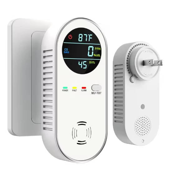 Smart Home Gas and CO Safety Monitor with Display and Alerts