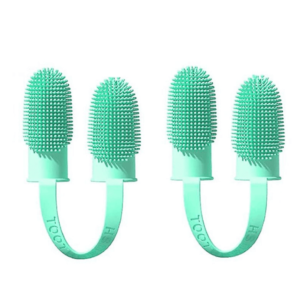 Dual-Finger Pet Toothbrush with 800 Soft Bristles