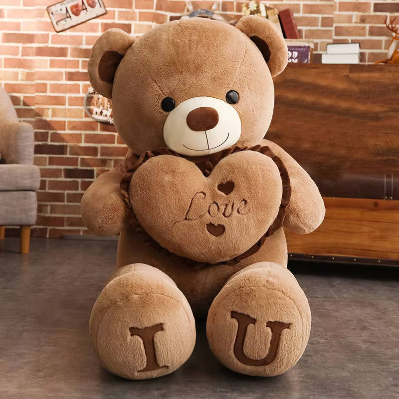 Extra-Large Plush Bear Back Support with Washable Cover