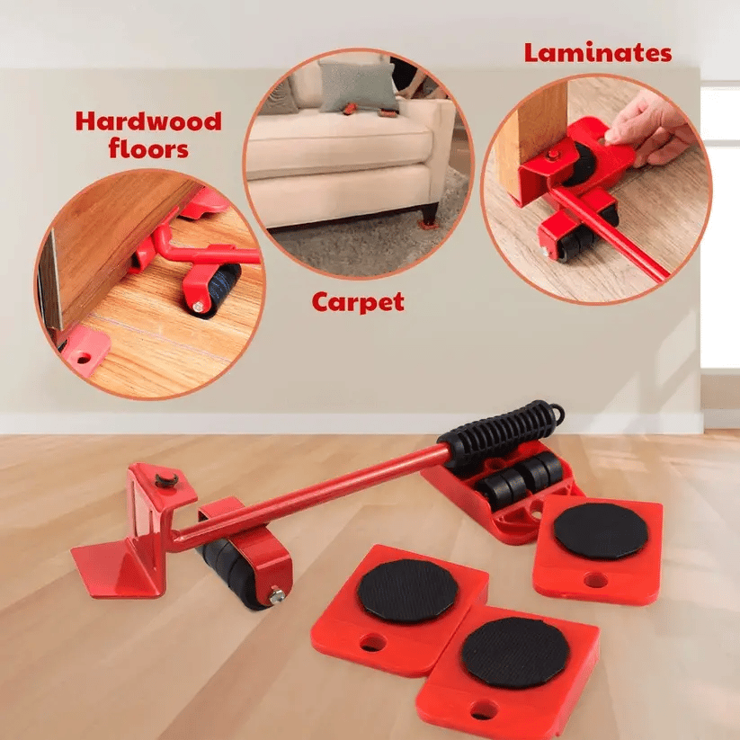 Durable Furniture Moving Kit with Dolly, Lifter Tool, and Wheels for Sofa, Mattress, or Appliance