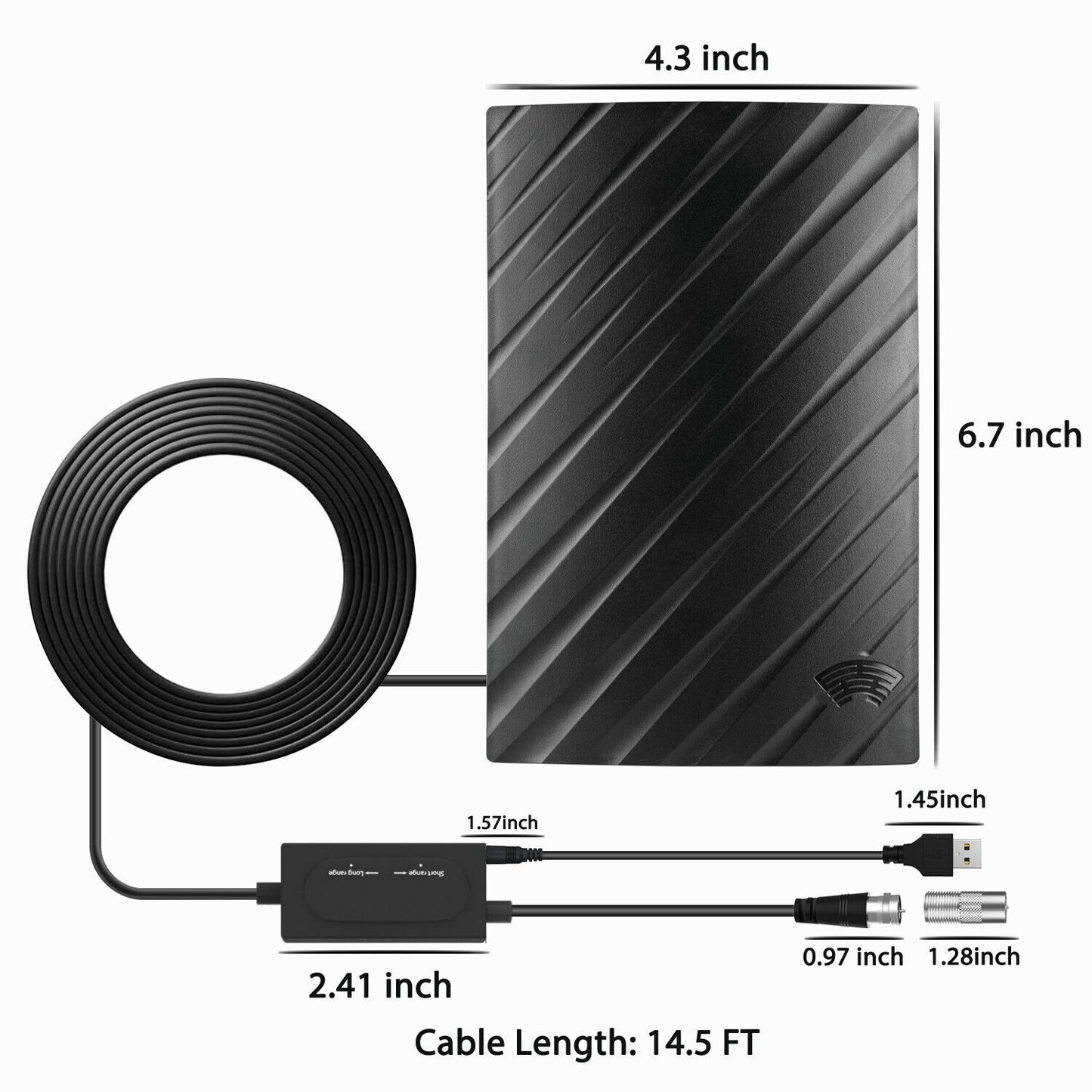 Digital Indoor Antenna – 600 Mile Range with 4K Capability