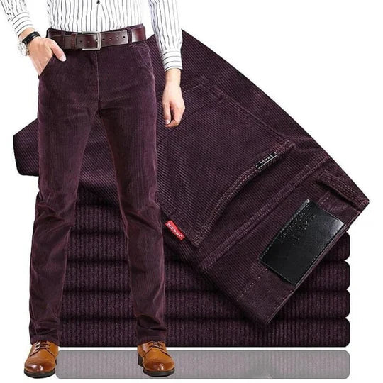 Men's Stretchable Cotton Corduroy Pants for Everyday Comfort