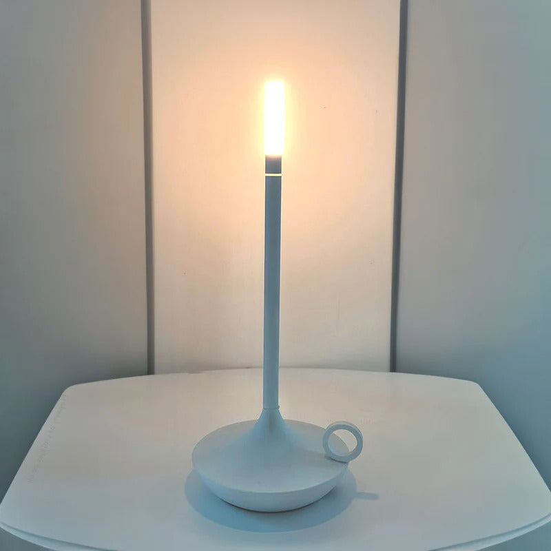 Rechargeable 35 cm Touch Dimming Aluminum Table Lamp with Warm 3000K LED Light