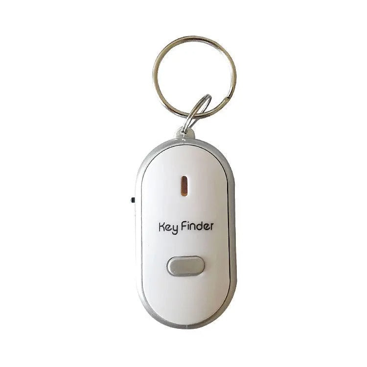 Key Finder with Whistle Activation, Red LED Light, Sound-Activated Locator for Keys, Wallets, Bags, and Remotes