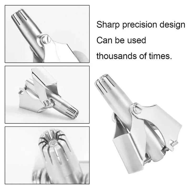 Precision Nose and Ear Hair Trimmer with Ergonomic Handle