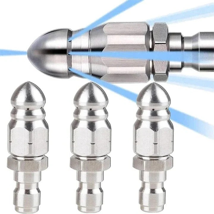 High-Pressure Pipe Cleaning Nozzle with Precision 0.39 Inch Tip