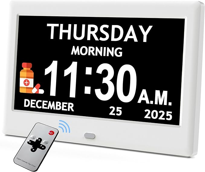Smart Daily Planner Clock with Visual Reminders and Large Display