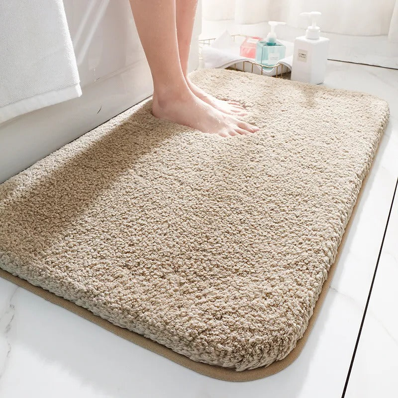 Soft High-Pile Bath Mat with Anti-Slip Base and Fast-Drying Material