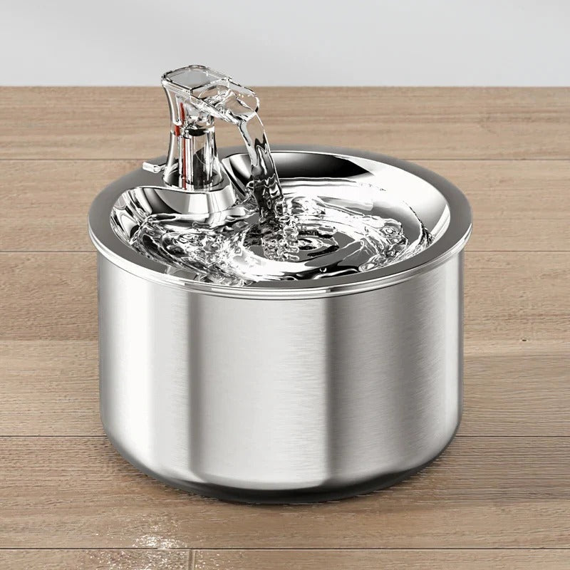 Premium Pet Water Fountain with Stainless Steel Design and Smart Motion Sensor