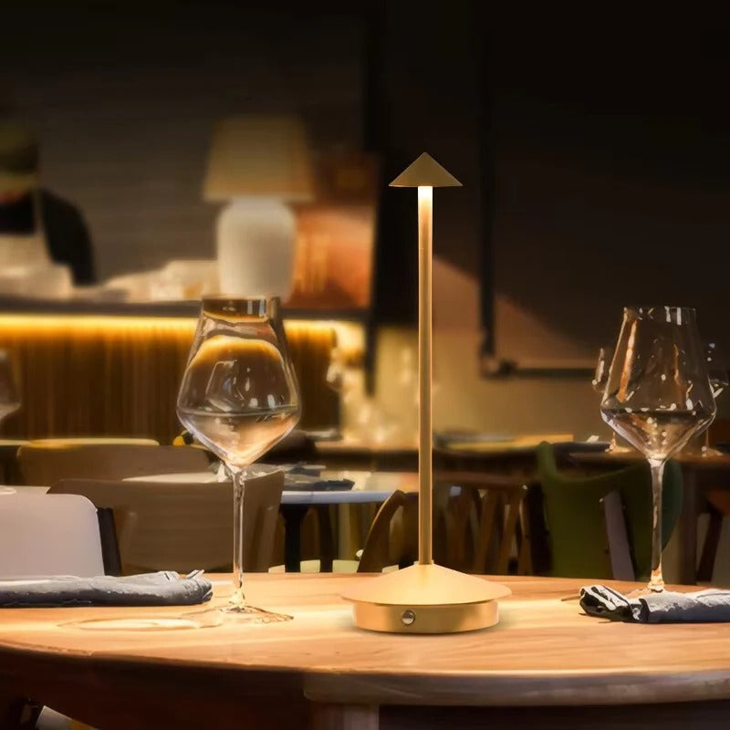 Portable LED Table Lamp with Touch Activation and Adjustable Colors